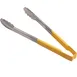 AllPoints 85387 Tongs – 12" Yellow Handle, Stainless Steel Scalloped Paddle, Kool‑Touch® 1 image