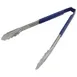 AllPoints 85388 Utility Tongs - 12" Scalloped Paddle, Stainless Steel, Blue Coated Handle 1 image