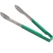 AllPoints 85389 Utility Tongs - 12" Green Handle Stainless Steel Paddle, Kool‑Touch® Design 1 image