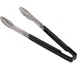 AllPoints 85693 Utility Tongs - 12" Paddle, Black Handle, Stainless Steel, Kool‑Touch® Grip 1 image
