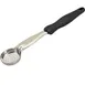 AllPoints 85930 Portion Control Spoon - 1 Oz Perforated Stainless Steel with Black Plastic Handle 1 image
