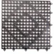 AllPoints 86500 Bar Mat - 12" x 12" Rubber Tile Shelf Liner, Black, Grease‑Resistant, NSF Certified 1 image