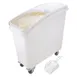 AllPoints WINIB21 Ingredient Bin, 29.5" H x 13" W x 28" L, 21‑Gal White PP Bin with Lid 3" Casters 1 image