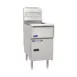 Pitco SSH55T Floor Model Gas Deep Fryer, Split Pot, NG or LP, 80.000 BTU, Stainless Steel, (2) 25 Ibs Tanks 1 image