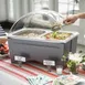 Sterno 70110 Windguard Fold Away Chafing Dish Frame, Stainless Steel, Fits Standard Pans, Flat 1.75" 8 image