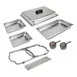 Sterno 70153 Buffet Chafer 8‑Pc Set, Rectangular 8 Qt Steel, 4" Water Pan, Two 2" Food Pans 1 image