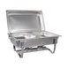 Sterno 70153 Buffet Chafer 8‑Pc Set, Rectangular 8 Qt Steel, 4" Water Pan, Two 2" Food Pans 3 image