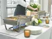 Sterno 70153 Buffet Chafer 8‑Pc Set, Rectangular 8 Qt Steel, 4" Water Pan, Two 2" Food Pans 4 image