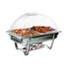 Sterno 70174 Rectangular Chafer Cover, Full‑Size Polycarbonate, Pinch Grip Handle, Portals - 3/Case 4 image