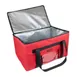 Sterno 71575 Insulated Food Delivery Bag – Large Red Foldable Carrier, 15" x 23" x 13.5" (holds 6 full‑size pans), antimicrobial tear‑resistant vinyl liner, foam insulated, reinforced stitching, heavy‑duty shell handles 3 image