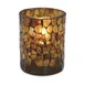 Sterno 80100 Morocco Candle Lamp, 3.5" H x 2.63" Dia., Mosaic Amber Glass, Wax Candle - 6/Case 1 image