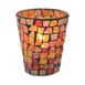 Sterno 80124 Industrial Chic Morocco Lamp, 3¼" H x 3⅜" Dia., Round Glass Candle Holder, Fall Mosaic Finish- Case 2 image