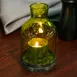 Sterno 80136 Edison Lantern Lamp, 5½" H x 3¼" Glass, Green, Soft Light Liquid Wax Candles, 6/Case 4 image