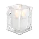 Sterno 80140 Joule Lamp, Frosted Glass Candle Holder, 4" H x 3-1/8" Dia., Light Candles - 1/Case 1 image