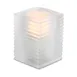 Sterno 80144 Elegance Kelly Lamp, 4" H x 2-7/8" Dia., Frost Glass, Wax Candle Compatible - Case 1 image
