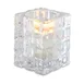 Sterno 80150 Krystle Lamp, 4" H x 3" Clear Glass Candle Holder for Soft Light Wax Candles - 1/Case 1 image