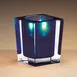 Sterno 80234 Classic Elegance Lamp, 4" H x 3" Dia., Square Blue Glass, Light Wax Candles, - 6/Case 4 image