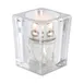 Sterno 80236 Candle Lamp, 4" H x 3" Dia., Clear Glass Square, Soft Light® Wax Candle - Case 1 image