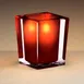 Sterno 80242 Elegance Lamp, 4" H x 3" Dia., Red Glass Candle Holder for Wax Candles - 6/Case 3 image