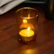 Sterno 80282 Luna Votive Lamp, 3" H x 2-3/8" Dia., Amber Glass, Petite Round - 6/Case 3 image