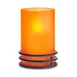 Sterno 80366 Lamp, 4" H x 2-13/16" Dia., Orange Glass Globe, Base, Wax or Flameless Candles - 6/Case 2 image