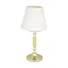 Sterno 80416 Candle Lamp, 10-1/2" H x 3-11/32" Dia., White Shade, Brass Base, Liquid Wax Candle, - 6/Case 1 image