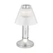 Sterno 80478 Paige Lamp, 9-15/16" H x 4-3/8" Dia., Chrome Base, Globe Shade, Candle, 6/Case 1 image