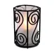 Sterno 85264 Industrial Chic Swirl Lamp Base, Gloss Black Wire, 4"1/8 H x 2"3/4 Dia., Round - 6/Case 1 image