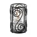 Sterno 85264 Industrial Chic Swirl Lamp Base, Gloss Black Wire, 4"1/8 H x 2"3/4 Dia., Round - 6/Case 2 image