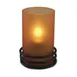 Sterno 85280 Globe Candle Lamp, 4" H x 2-3/8" Dia., Orange Frost Glass Cylinder - 6/Case 1 image