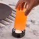 Sterno 85280 Globe Candle Lamp, 4" H x 2-3/8" Dia., Orange Frost Glass Cylinder - 6/Case 4 image