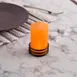 Sterno 85280 Globe Candle Lamp, 4" H x 2-3/8" Dia., Orange Frost Glass Cylinder - 6/Case 5 image