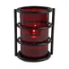 Sterno 85306 Industrial Chic Globe Candle Lamp, 5" H x 3" Dia Glass Cylinder, Red Finish - 6/Case 1 image