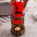 Sterno 85306 Industrial Chic Globe Candle Lamp, 5" H x 3" Dia Glass Cylinder, Red Finish - 6/Case 5 image