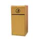 Omcan USA 43840 - 36-Gal Trash Receptacle, 22"x22"x47", Door with Engraved Thank You - 1/Each 1 image