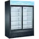 SABA SM-45RS - 45 cu ft Glass Door Merchandiser Refrigerator, 53.1" Wide, Black, 1/2 HP Compressor 2 image