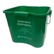 Thunder Group PLCP006GR Sanitizing Pail 6 Qt 9-3/4" x 8-1/2" x 7-1/4" Green Polypropylene NSF 1 image