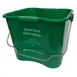 Thunder Group PLCP008GR - 8 Qt Sanitizing Pail, 10"5 x 9"1/4 x 8" Polypropylene, Green, NSF Certified 1 image