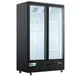 Coldline G2-B Two‑Section Glass Door Merchandiser Refrigerator, 26.8 cu ft Black, LED, R290, 1/5 HP 1 image