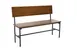 BFM Seating JS337ASH-AASB - 2‑Seat Bolt‑Down Bench, Wood Seat & Back, Ash Finish, Steel Frame, Powder‑Coat 1 image