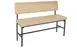 BFM Seating JS337MG2-G2SB - Meghan Bench, Upholstered Seat & Back, Welded Steel Frame, Black Powder Coat, Indoor 1 image