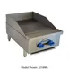 Comstock-Castle 3218TG 18" Stainless Steel Countertop Gas Griddle with (2) Burners - 36,000 BTU 1 image