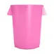 Carlisle 84103226 Bronco™ 32‑Gallon Round Trash Bin, 28" H x 21.4" Dia., Bright Pink Polyethylene, NSF Certified, Stackable, Ergonomic Handles, Integrated Bag Cinches - 1/Each 3 image