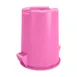 Carlisle 84103226 Bronco™ 32‑Gallon Round Trash Bin, 28" H x 21.4" Dia., Bright Pink Polyethylene, NSF Certified, Stackable, Ergonomic Handles, Integrated Bag Cinches - 1/Each 4 image
