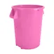 Carlisle 84104426 Bronco™ 44‑Gallon Round Pink Polyethylene Trash Bin, Stackable - 1/Each 1 image