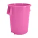 Carlisle 84105526 Waste Bin, 55‑Gallon 33" H x 26‑1/2" Dia., Stackable Pink, NSF Certified – 1/Each 1 image
