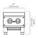 Drago America DRHP12 12" Countertop Gas Hotplate, (2) 30000 Btu Cast Iron Burners With One Standing Pilot Per Burner 3 image
