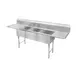 GSW USA SHH18243D Three Compartment Sink, 90-3/8"W X 30"D X 45"H 1 image