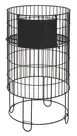 Hubert 44291 Round Dump Bin, 18" Dia x 32" H, Adjustable Bottom Shelf, Collapsible Black Wire 1 image