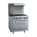 Serv-Ware SGR-6B 36" Gas Restaurant Range w/ (6) Open Burners, (1) Standard Oven, 211.000 BTU 1 image